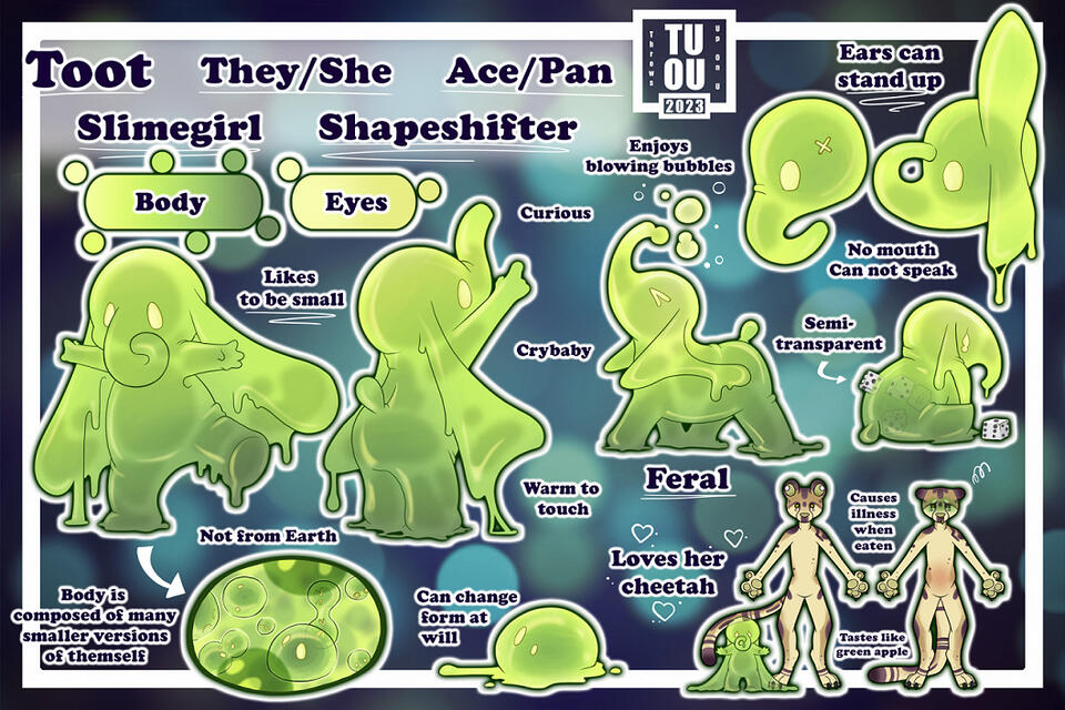 The Most recent reference sheet of Toot by me